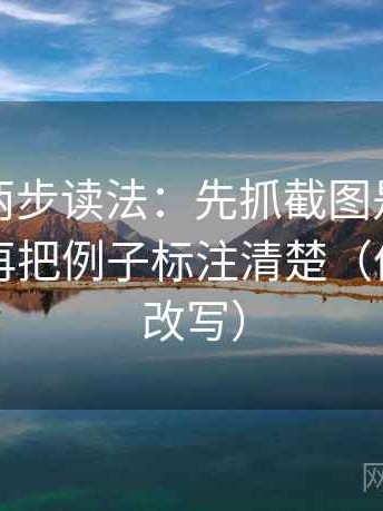 茶杯狐两步读法：先抓截图是不是缺语境，再把例子标注清楚（像做一句改写）