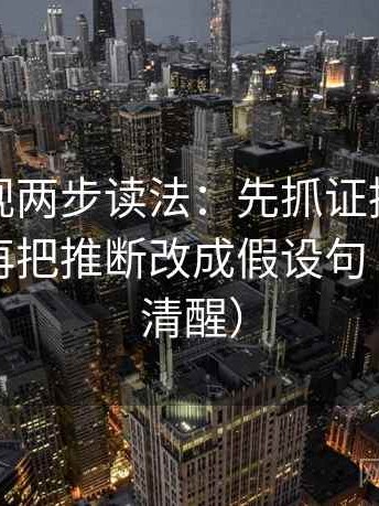 星辰影视两步读法：先抓证据是不是太薄，再把推断改成假设句（读完更清醒）
