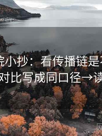 星空影院小抄：看传播链是不是断了→做把对比写成同口径→读完更稳