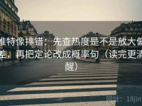 推特像排错：先查热度是不是放大偏差，再把定论改成概率句（读完更清醒）